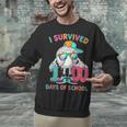 HUGvyn I Survived 100 Days Of School Baseball 6 7 Ice Cream Unisex Sweatshirt