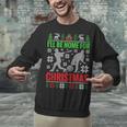 I'Ll Be Home For Christmas Baseball Xmas Unisex Sweatshirt