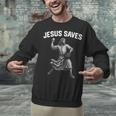 Jesus Saves Shirt Religious Christian Faith Baseball Unisex Sweatshirt