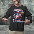 Just A Boy Who Loves Baseball Patriotic Drip For Youth Boys Unisex Sweatshirt Just A Boy Who Loves Baseball Patriotic Drip For Youth Boys Unisex Sweatshirt