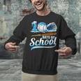 Kid 100 Days Of School Drip Baseball Ice Cream 100th Day Boy Unisex Sweatshirt