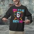 Kids Baseball Drip Bruh It's My 6th Birthday Boy Ice Cream Drip Unisex Sweatshirt Kids Baseball Drip Bruh It's My 6th Birthday Boy Ice Cream Drip Unisex Sweatshirt