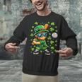Leprechaun Playing Baseball Happy St Patricks Day Men Boys Unisex Sweatshirt