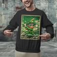 Leprechaun Playing Baseball Japanese Art St Patricks Day Unisex Sweatshirt Leprechaun Playing Baseball Japanese Art St Patricks Day Unisex Sweatshirt