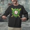 Lucky Shamrock Baseball Gloves Drip St Patrick's Day Boys Unisex Sweatshirt Lucky Shamrock Baseball Gloves Drip St Patrick's Day Boys Unisex Sweatshirt