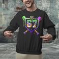Mardi Gras Baseball Carnival Party Ice Cream Drip Boys Unisex Sweatshirt Mardi Gras Baseball Carnival Party Ice Cream Drip Boys Unisex Sweatshirt