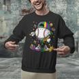 Mardi Gras Ice Cream Drip Baseball Carnival Party Mask Boys Unisex Sweatshirt Mardi Gras Ice Cream Drip Baseball Carnival Party Mask Boys Unisex Sweatshirt