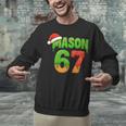 Mason 67 Christmas Ice Cream Drip Meme Six Seven Baseball Unisex Sweatshirt