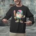 Melted Ice-Cream Baseball Mascot Pastel Pop Unisex Sweatshirt