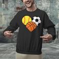 Mom Sports Heart Soccer Basketball Baseball Softball Unisex Sweatshirt Mom Sports Heart Soccer Basketball Baseball Softball Unisex Sweatshirt