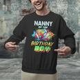 Nanny Of The Birthday Boy Baseball Football Colorful Unisex Sweatshirt