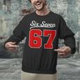 Number 67 Numbered Six Seven Baseball Jersey Style Team 67 Unisex Sweatshirt Number 67 Numbered Six Seven Baseball Jersey Style Team 67 Unisex Sweatshirt