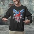Respect The Drip Baseball American Flag Ice Cream Drip Youth Unisex Sweatshirt