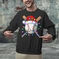 Santa Sports Christmas Baseball Player Unisex Sweatshirt Santa Sports Christmas Baseball Player Unisex Sweatshirt