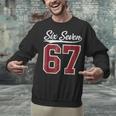 Six Seven Meme Boys Girls Kids 67 Baseball Jersey Unisex Sweatshirt