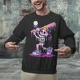 Skeleton Baseball Drip Boys Youth Kids Halloween Unisex Sweatshirt Skeleton Baseball Drip Boys Youth Kids Halloween Unisex Sweatshirt