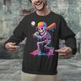 Skelton Playing Baseball Halloween Baseball Drip Boys Kids Unisex Sweatshirt Skelton Playing Baseball Halloween Baseball Drip Boys Kids Unisex Sweatshirt