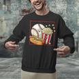 Smiling Baseball Popcorn And Hot-Dog Cartoon Apparel Unisex Sweatshirt Smiling Baseball Popcorn And Hot-Dog Cartoon Apparel Unisex Sweatshirt