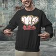 St Louis Leopard Heart Baseball Batter Boys Fan Unisex Sweatshirt