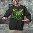 St Patricks Day Baseball Ice Cream Shamrock Baseball Player Unisex Sweatshirt