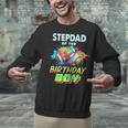 Stepdad Of The Birthday Boy Baseball Football Colorful Unisex Sweatshirt