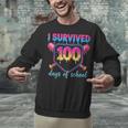 I Survived 100 Days Of School Baseball 100th Day Kids Girls Unisex Sweatshirt