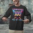 I Survived 100 Days Of School Baseball Boys Students Unisex Sweatshirt I Survived 100 Days Of School Baseball Boys Students Unisex Sweatshirt