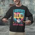 I Survived 100 Days Of School Baseball Drip Students Teacher Unisex Sweatshirt