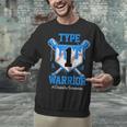 T1D Warrior Baseball Drip Diabetes Awareness Blue Ribbon Unisex Sweatshirt