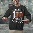 I Tackled 100 Days Of School Baseball Player Kids Teacher Unisex Sweatshirt I Tackled 100 Days Of School Baseball Player Kids Teacher Unisex Sweatshirt