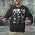 Things I Do In My Spare Time Baseball Lovers Kids Boys Unisex Sweatshirt