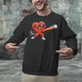 Valentine Baseball Heart Sport Valentines Day Men Boys Kids Unisex Sweatshirt
