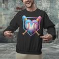 Valentines Baseball Heart Dripping Ice Cream Gen Z Alpha Unisex Sweatshirt Valentines Baseball Heart Dripping Ice Cream Gen Z Alpha Unisex Sweatshirt