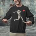 Valentines Day Baseball Batter Silhouette Heart Men Boy Kids Unisex Sweatshirt Valentines Day Baseball Batter Silhouette Heart Men Boy Kids Unisex Sweatshirt