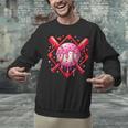 Valentines Day Baseball Boys Ice Cream Drip Heart Youth Kids Unisex Sweatshirt Valentines Day Baseball Boys Ice Cream Drip Heart Youth Kids Unisex Sweatshirt