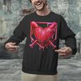 Valentines Day Baseball Red Heart Dab Boys Girls Kids Unisex Sweatshirt