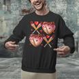Valentines Day Drip Heart Baseball XOXO Boys Kids Men Sport Unisex Sweatshirt