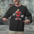 Valentines Day Heart Baseball Player Sports Boys Kids Men Unisex Sweatshirt