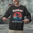 Vintage Baseball Batter Retro Sports Circle Graphic Unisex Sweatshirt