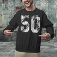 Vintage Baseball Number 50 Jersey Player Uniform Unisex Sweatshirt