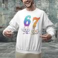 67 Meme Baseball Kids Girls Humor Number 6 7 Unisex Sweatshirt