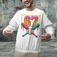 Baseball Ice Cream Drip Number 67 Player 67th Birthday Premium Tri-Blend Unisex Sweatshirt Baseball Ice Cream Drip Number 67 Player 67th Birthday Premium Tri-Blend Unisex Sweatshirt