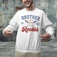Brother Of Rookie 1st Birthday Baseball Boy Family Matching Unisex Sweatshirt