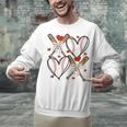 Coquette Bow XOXO Baseball Lover Heart Valentine Game Day Unisex Sweatshirt