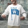 Fly The W Chicago Baseball Winning Flag Distressed Premium Tri-Blend Unisex Sweatshirt Fly The W Chicago Baseball Winning Flag Distressed Premium Tri-Blend Unisex Sweatshirt
