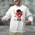 Heart Playing Baseball Valentine Baseball Unisex Sweatshirt Heart Playing Baseball Valentine Baseball Unisex Sweatshirt