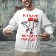 Hit Hard Run Fast Turn Left Baseball Player Premium Tri-Blend Unisex Sweatshirt Hit Hard Run Fast Turn Left Baseball Player Premium Tri-Blend Unisex Sweatshirt