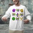 Mardi Gras Baseball Coquette Bow Fat Tuesday Parade Girls Unisex Sweatshirt Mardi Gras Baseball Coquette Bow Fat Tuesday Parade Girls Unisex Sweatshirt