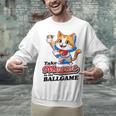 Take Meowt To The Ball Game Tee Slugger Cat Baseball Unisex Sweatshirt