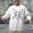 Minimalist Baseball Clean Sports Graphic Tee For Fan Players Unisex Sweatshirt